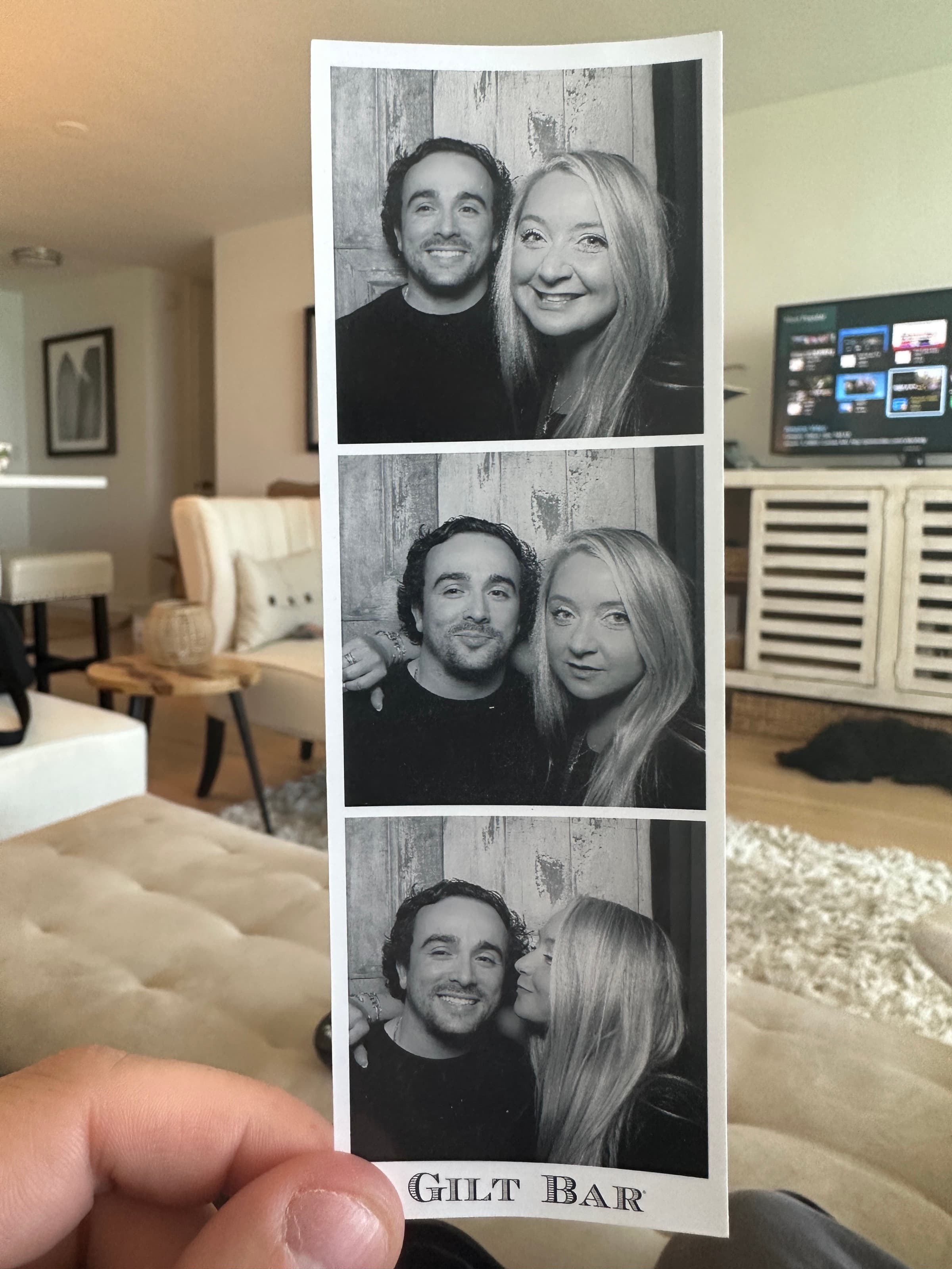 Photo booth strip from Gilt Bar in Chicago